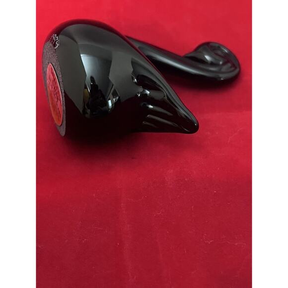 Titan Art Glass Graceful Swan Figurine Black Paperweight Signed - Picture 8 of 8